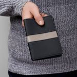 Passport Holder Delano Taupe & Black