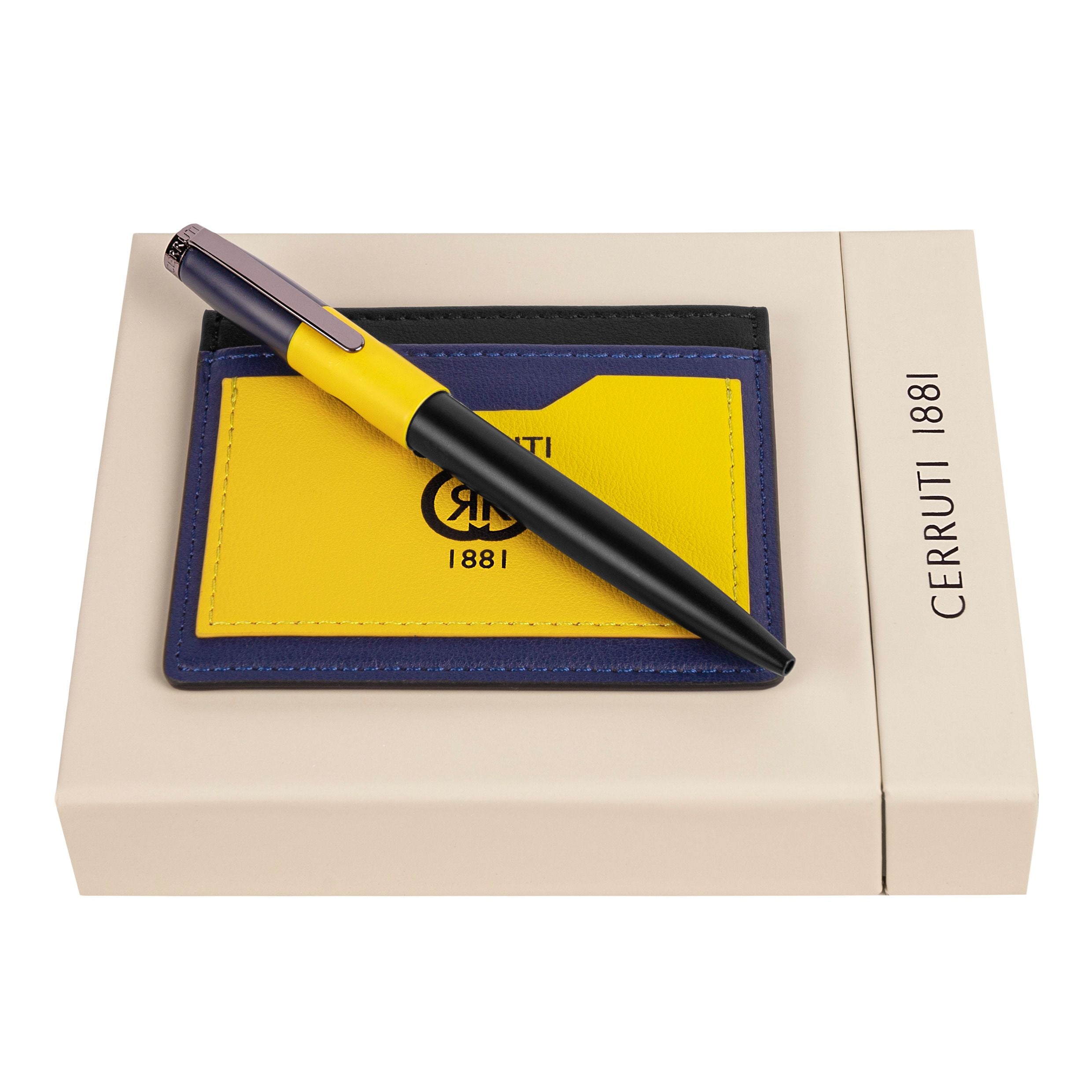 Set Brick Navy Bright Blue (Ballpoint Pen & Card Holder)