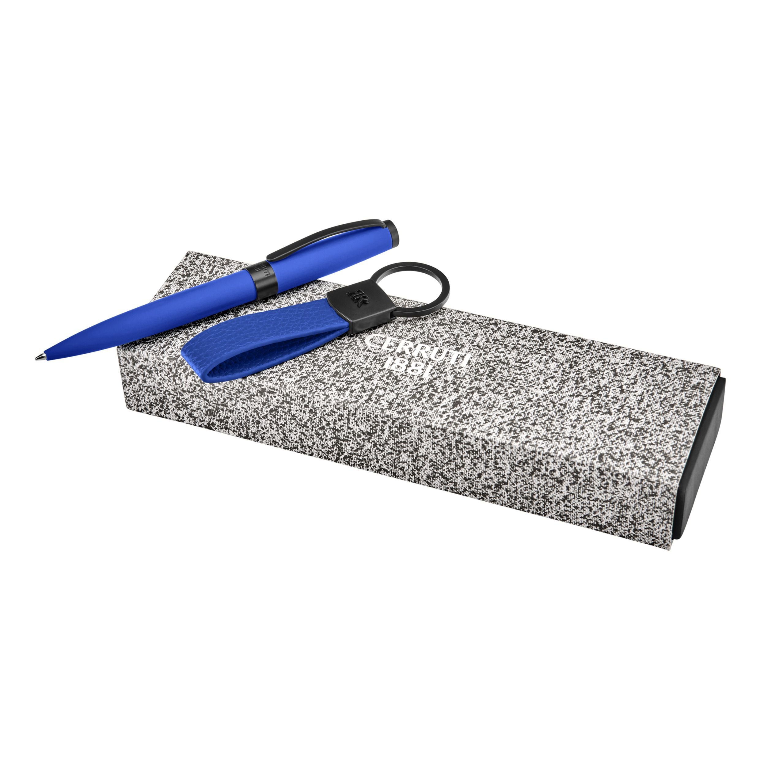 Set Cerruti 1881 Bright Blue (Ballpoint Pen & Key Ring)