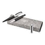 Set Benson Black & Chrome (Ballpoint Pen & Rollerball Pen)