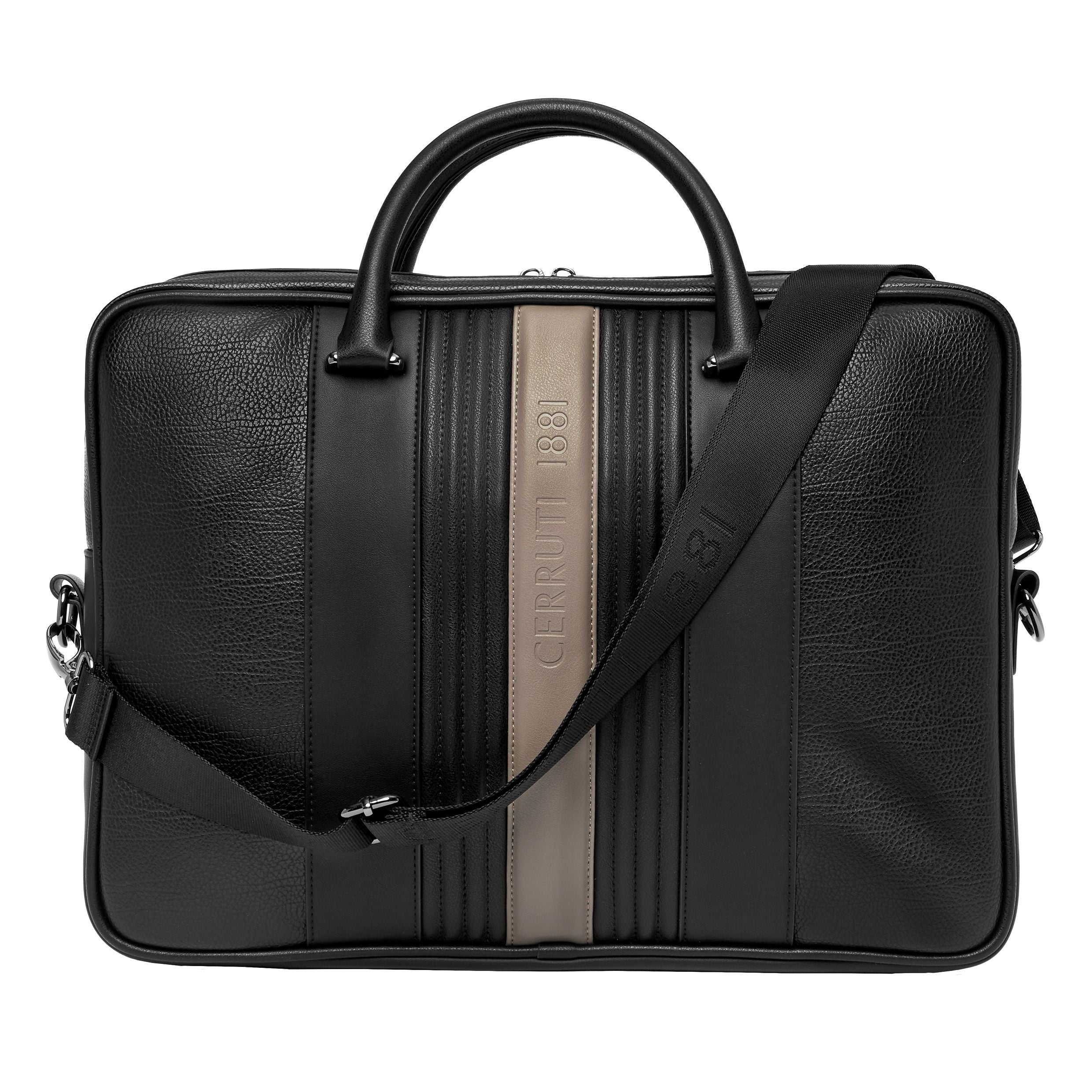 Document Bag Delano Taupe & Black