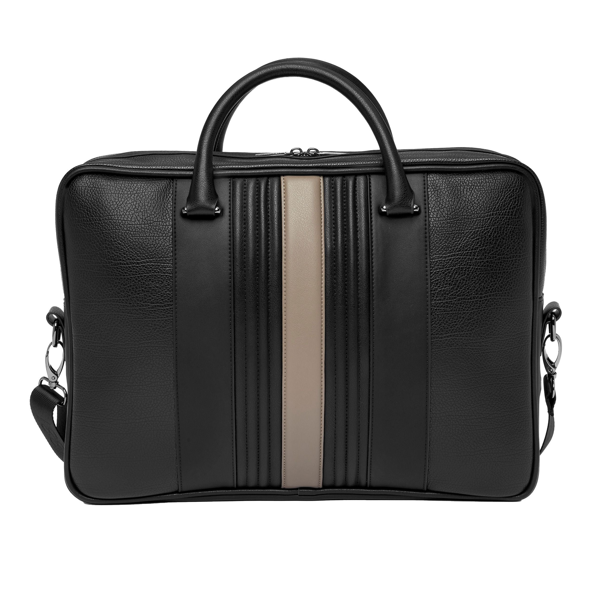 Document Bag Delano Taupe & Black