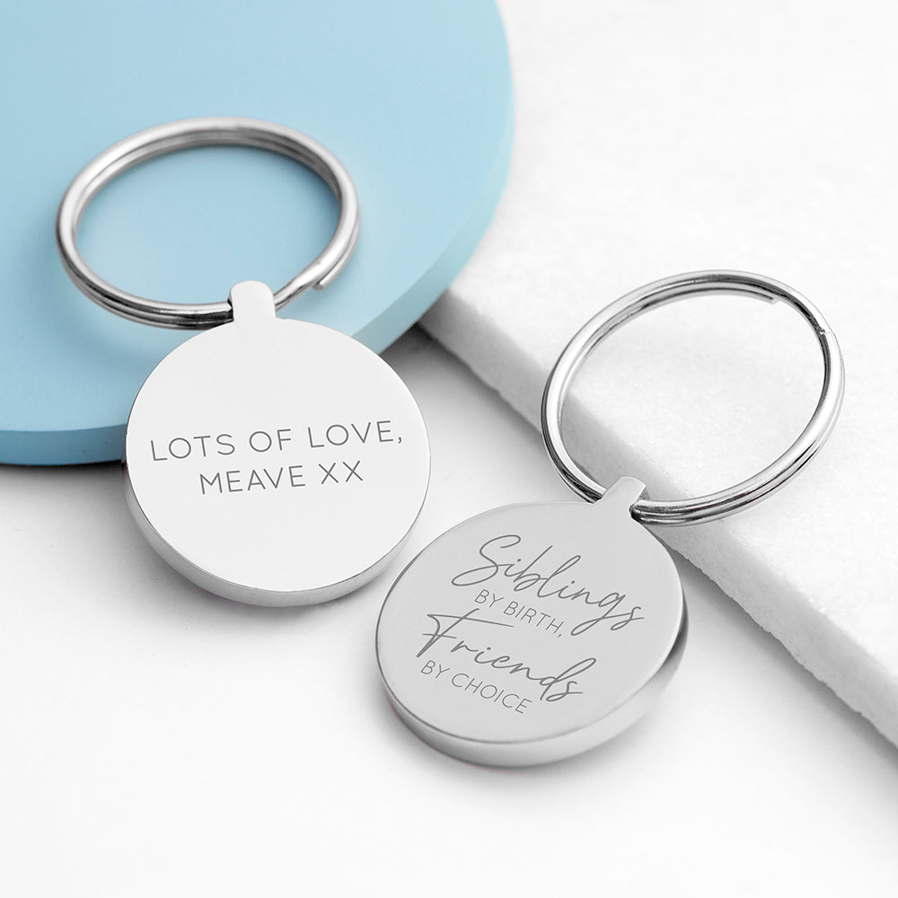 Round Metal Keyring