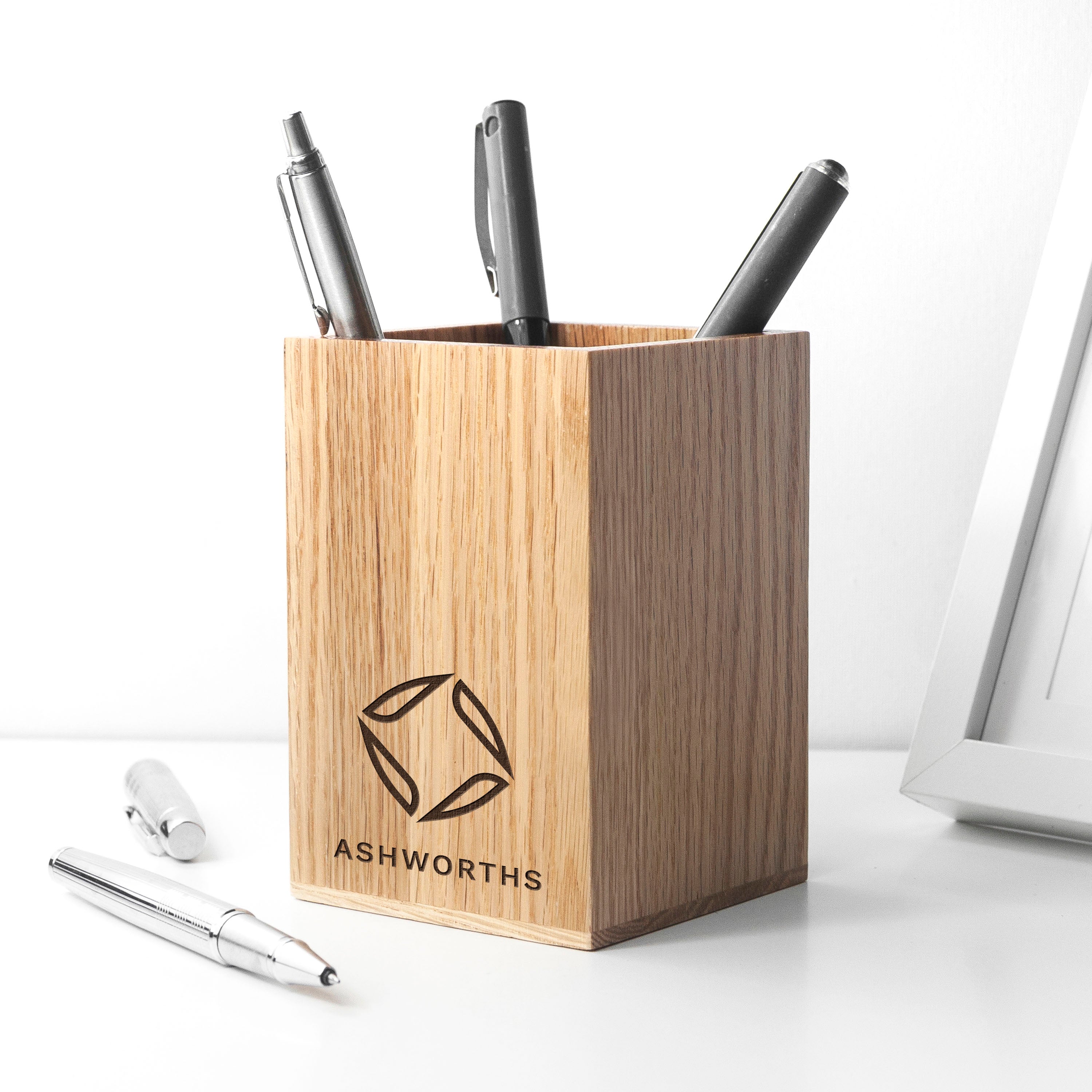 Wooden Stationery Holder Desk Organiser