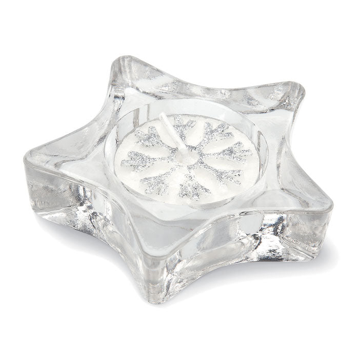 Star Shaped Glass Tealight Holder