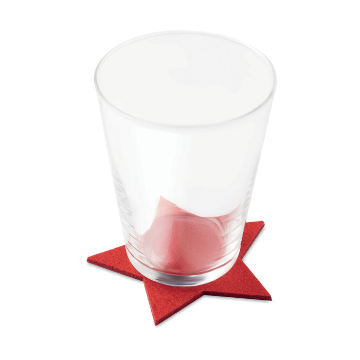 Star Shaped Felt Coaster Set