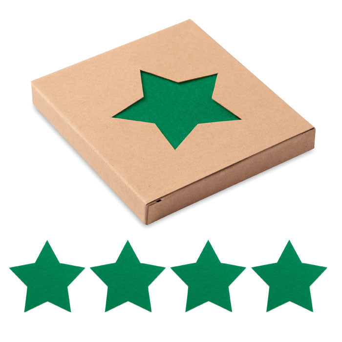 Star Shaped Felt Coaster Set