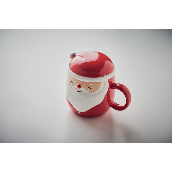 Santa Claus Ceramic Mug with Lid