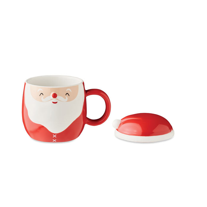 Santa Claus Ceramic Mug with Lid