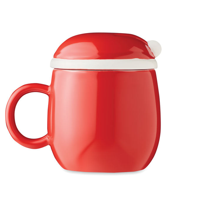 Santa Claus Ceramic Mug with Lid