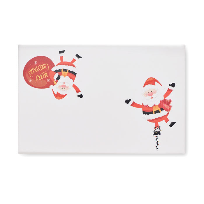 2 Gold Rim Christmas Themed Glasses