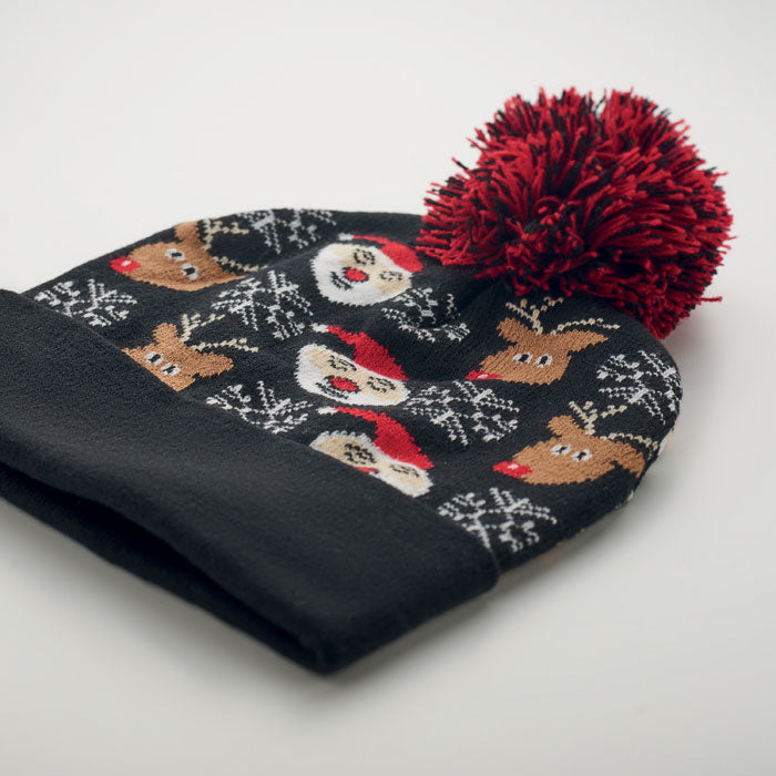 Festive Pattern Knitted Beanie