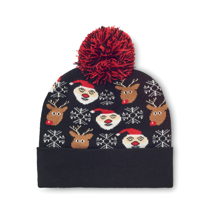 Festive Pattern Knitted Beanie