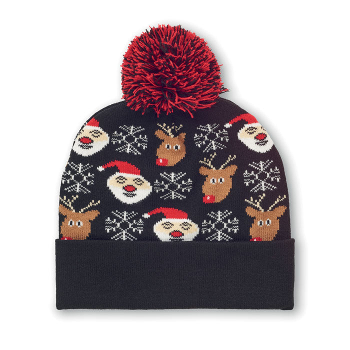 Festive Pattern Knitted Beanie