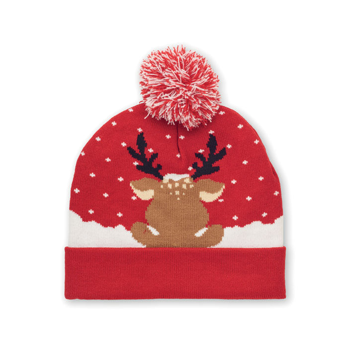 Festive Pattern Knitted Beanie