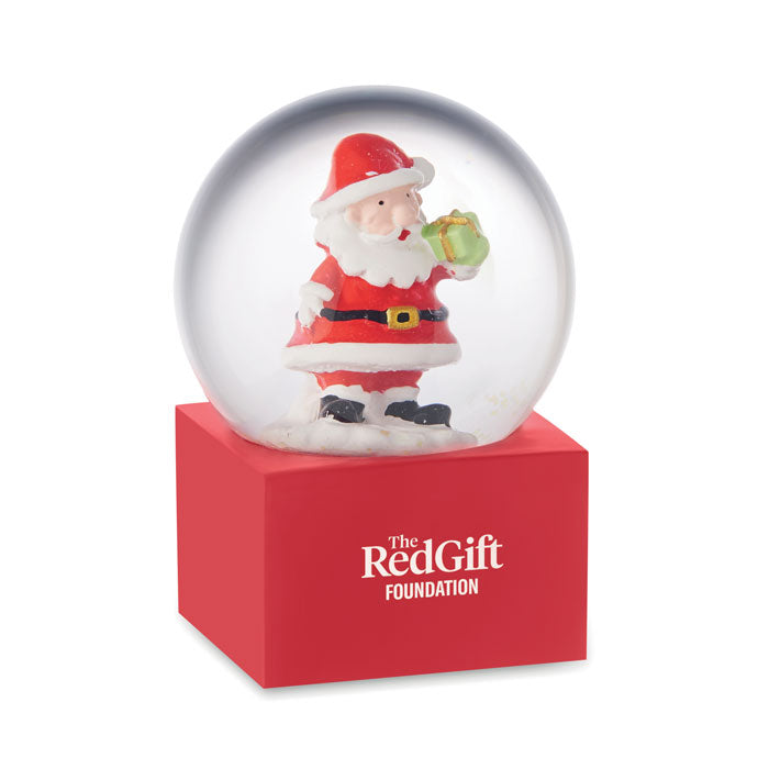 Santa Claus Glass Snow Globe Ornament