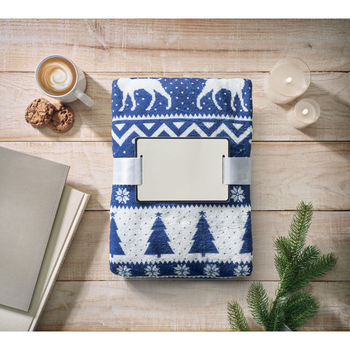 Fleece Blanket with Festive Pattern