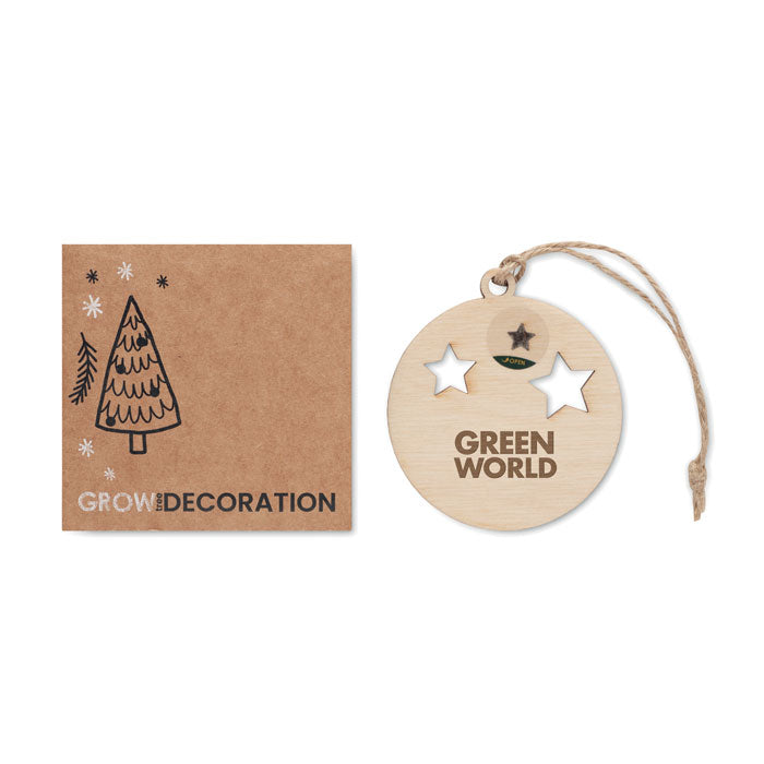 Wooden Bauble Christmas Decoration