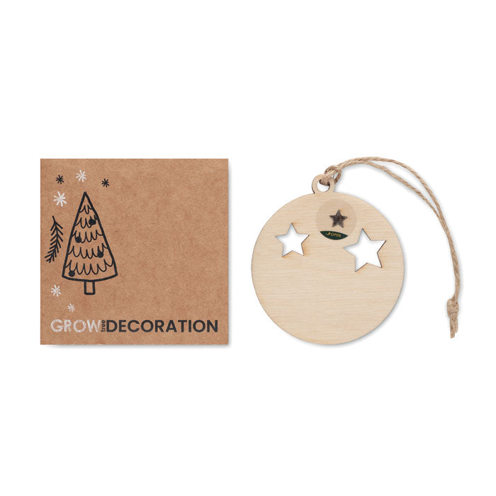 Wooden Bauble Christmas Decoration