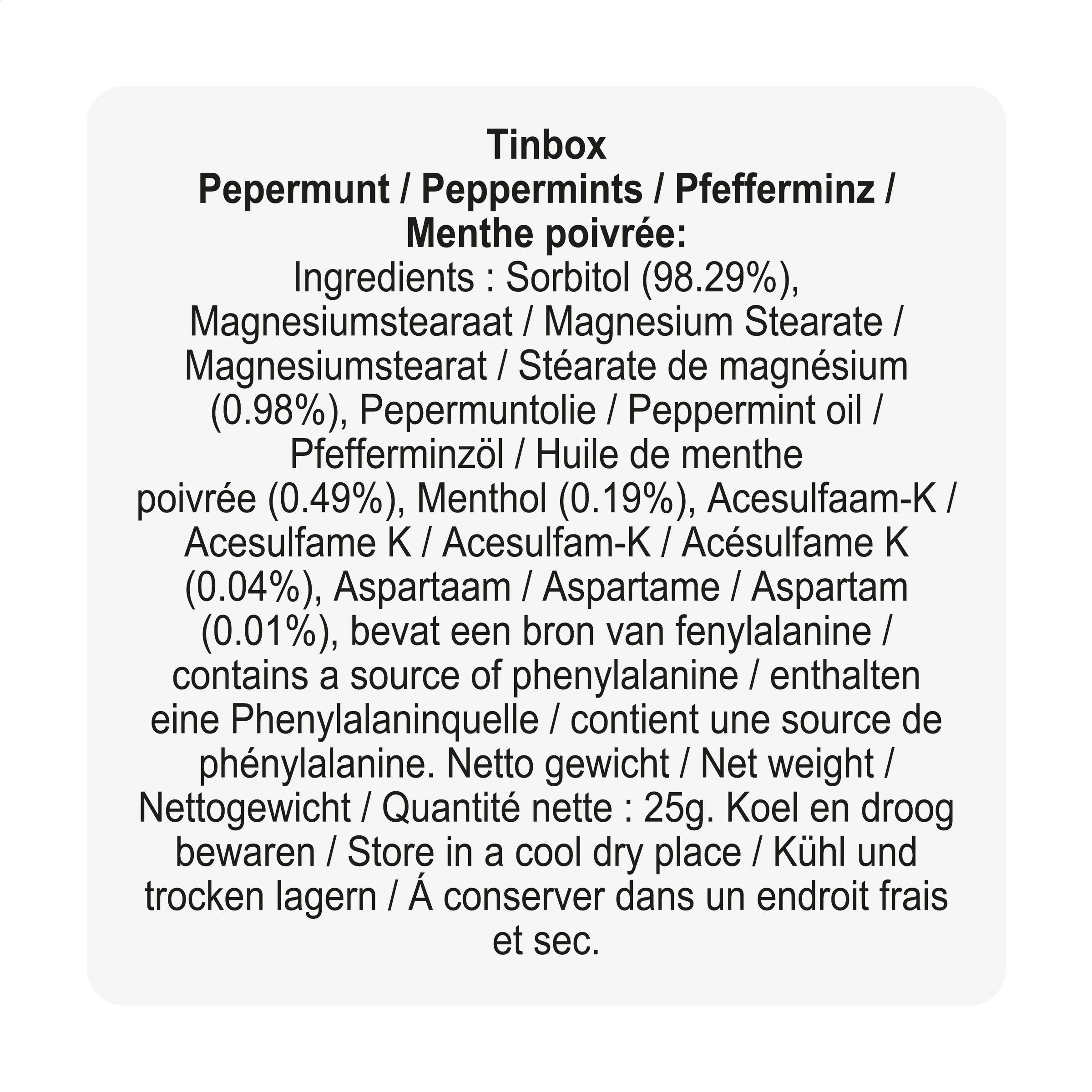 Tinbox Peppermints