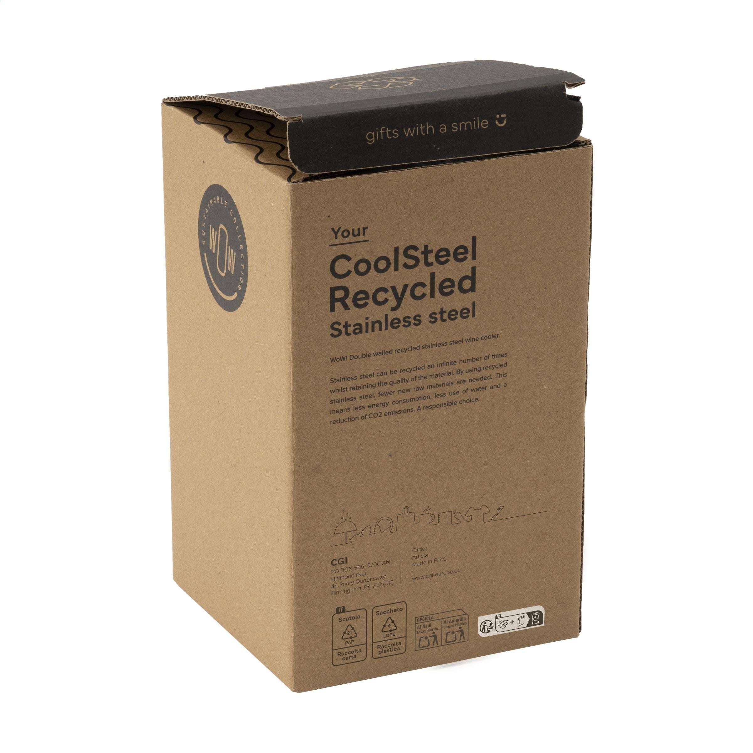 Coolsteel Rcs Recycled Steel Wine Cooler