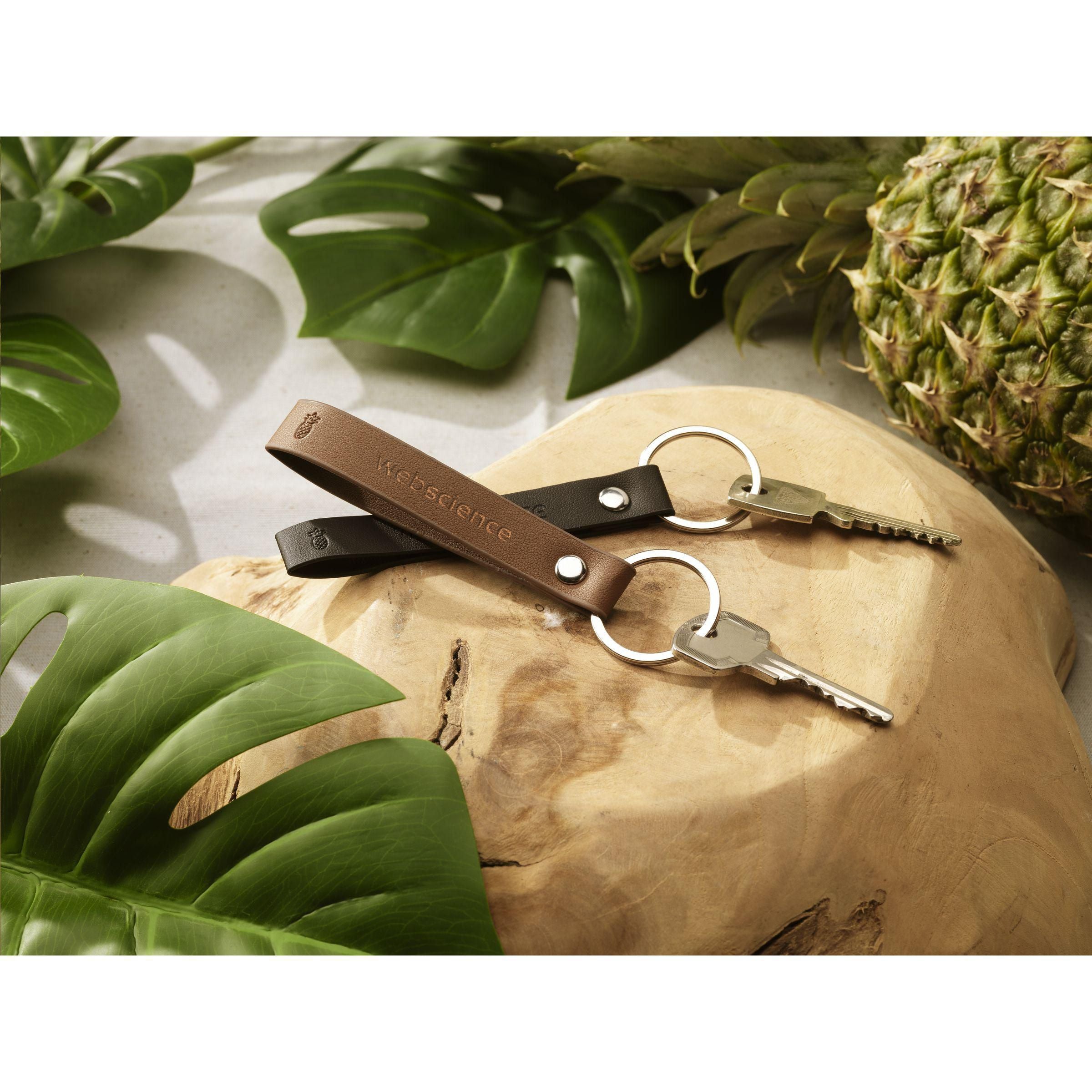 Vegan Pineapple Leather Keyring