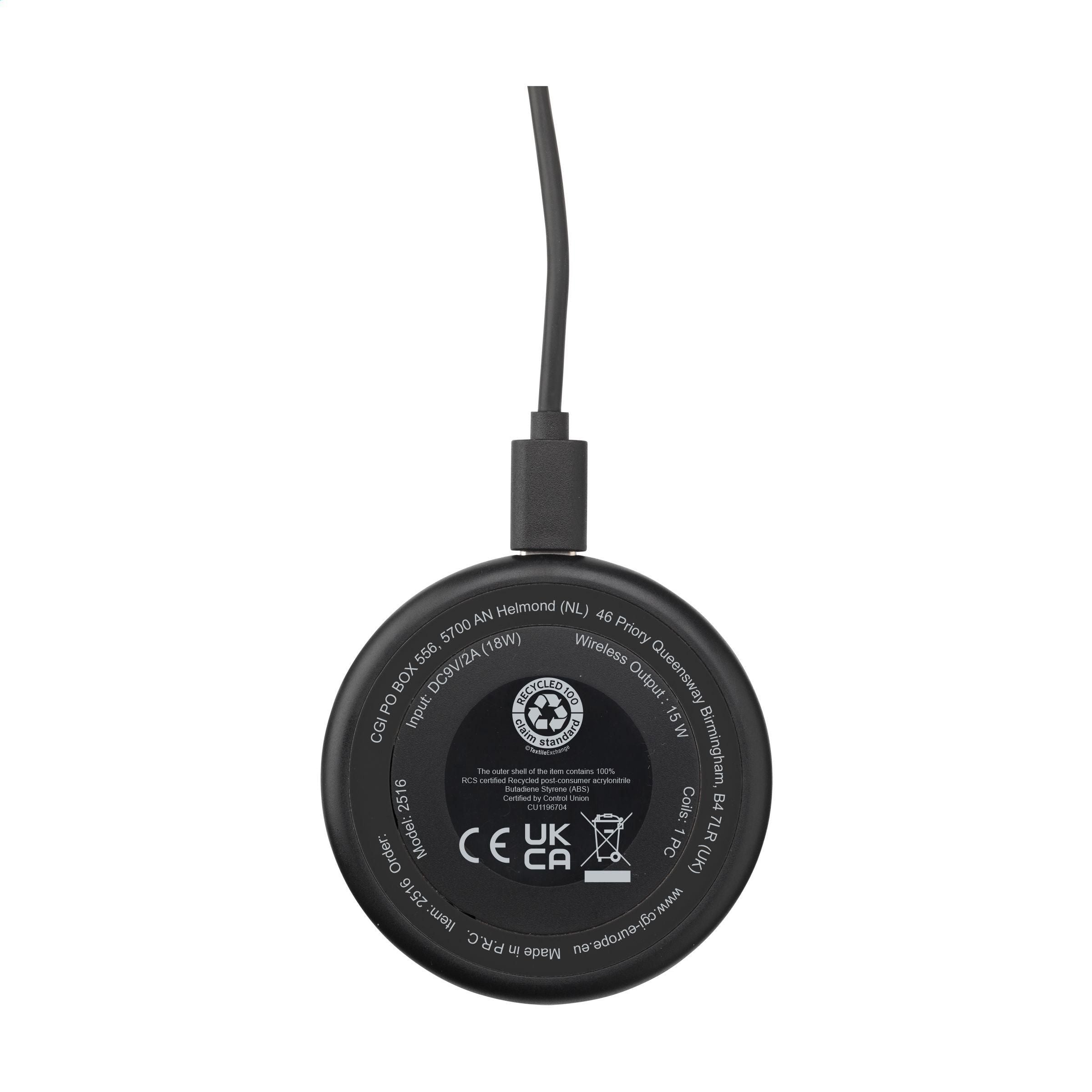 All-In-One Rcs Recycled 15W Magnetic Wireless Charger