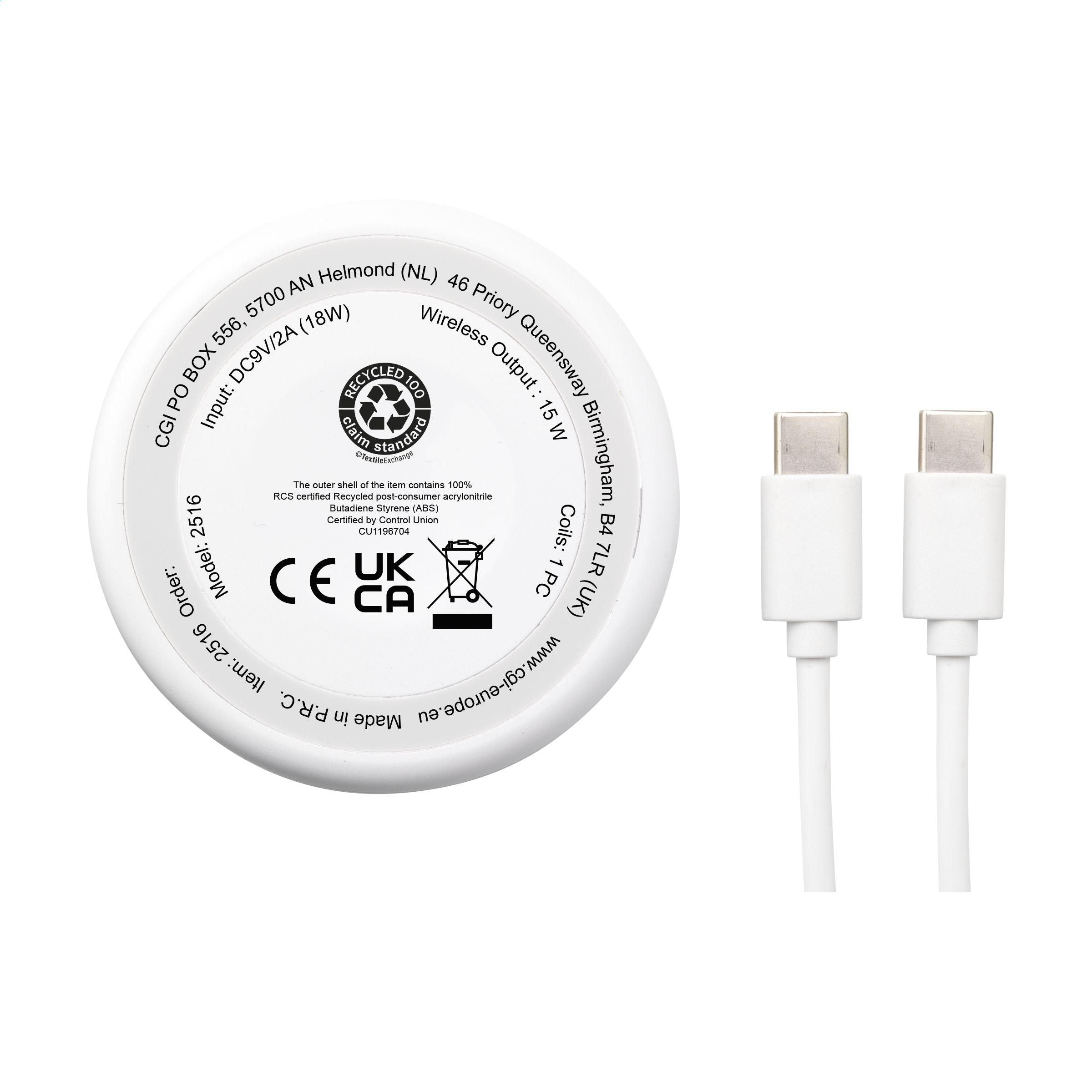 All-In-One Rcs Recycled 15W Magnetic Wireless Charger