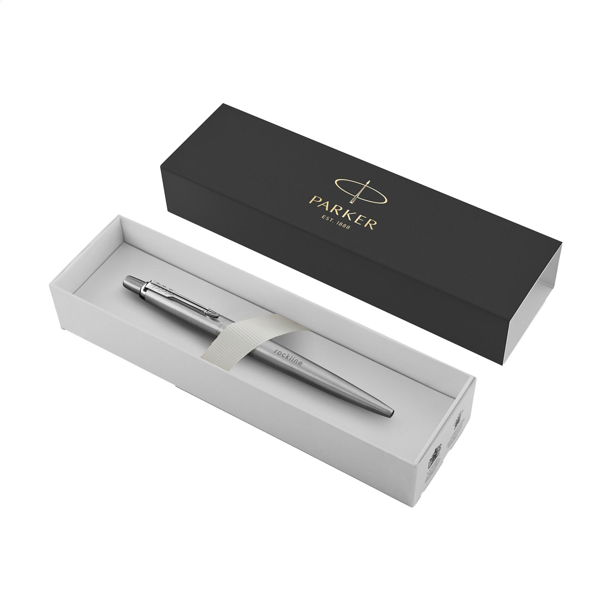 Parker Jotter Steel Ballpoint Pen - Blue Ink