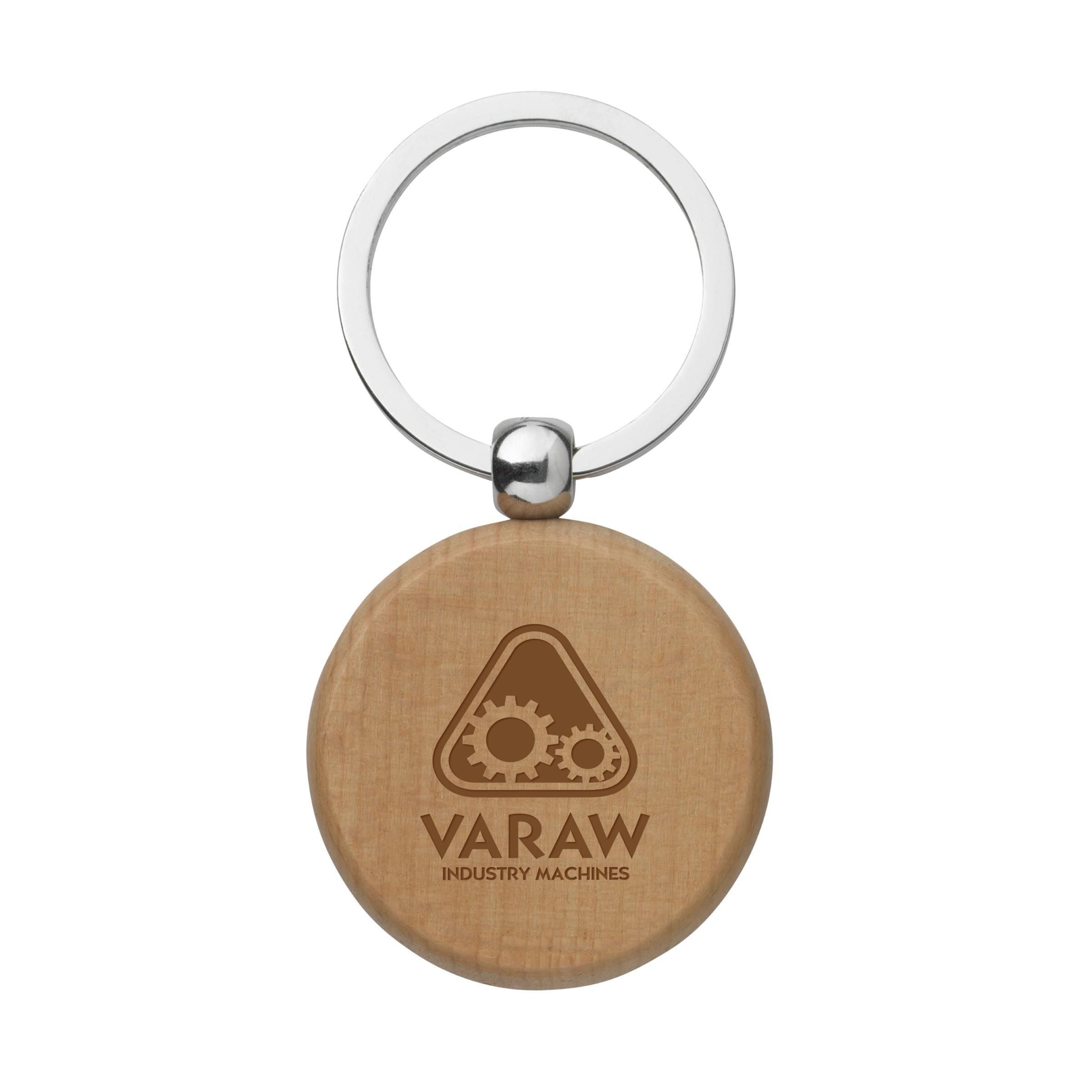 Woodkey Circle Keychain