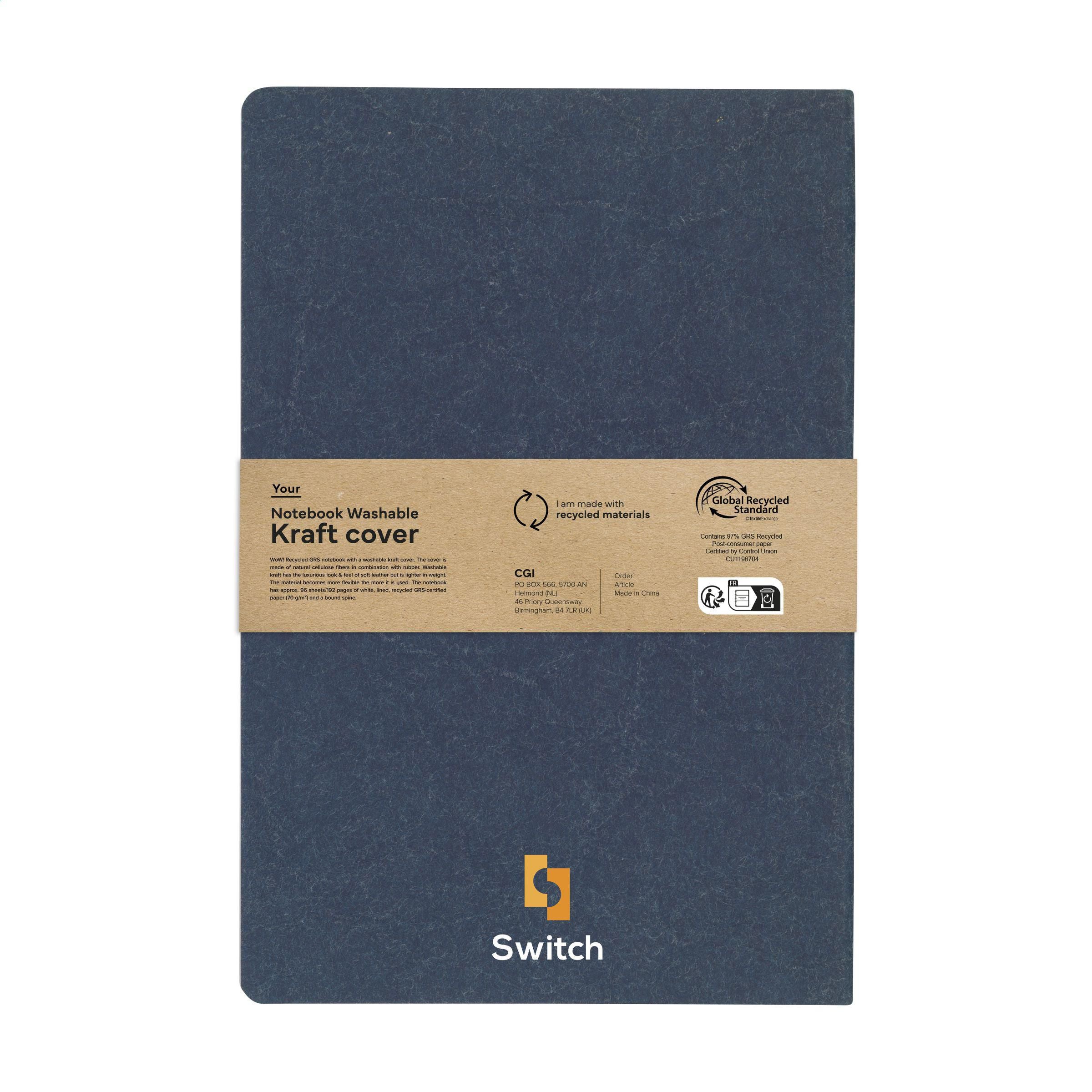 Paper Notebook Grs Washable Kraft Cover A5