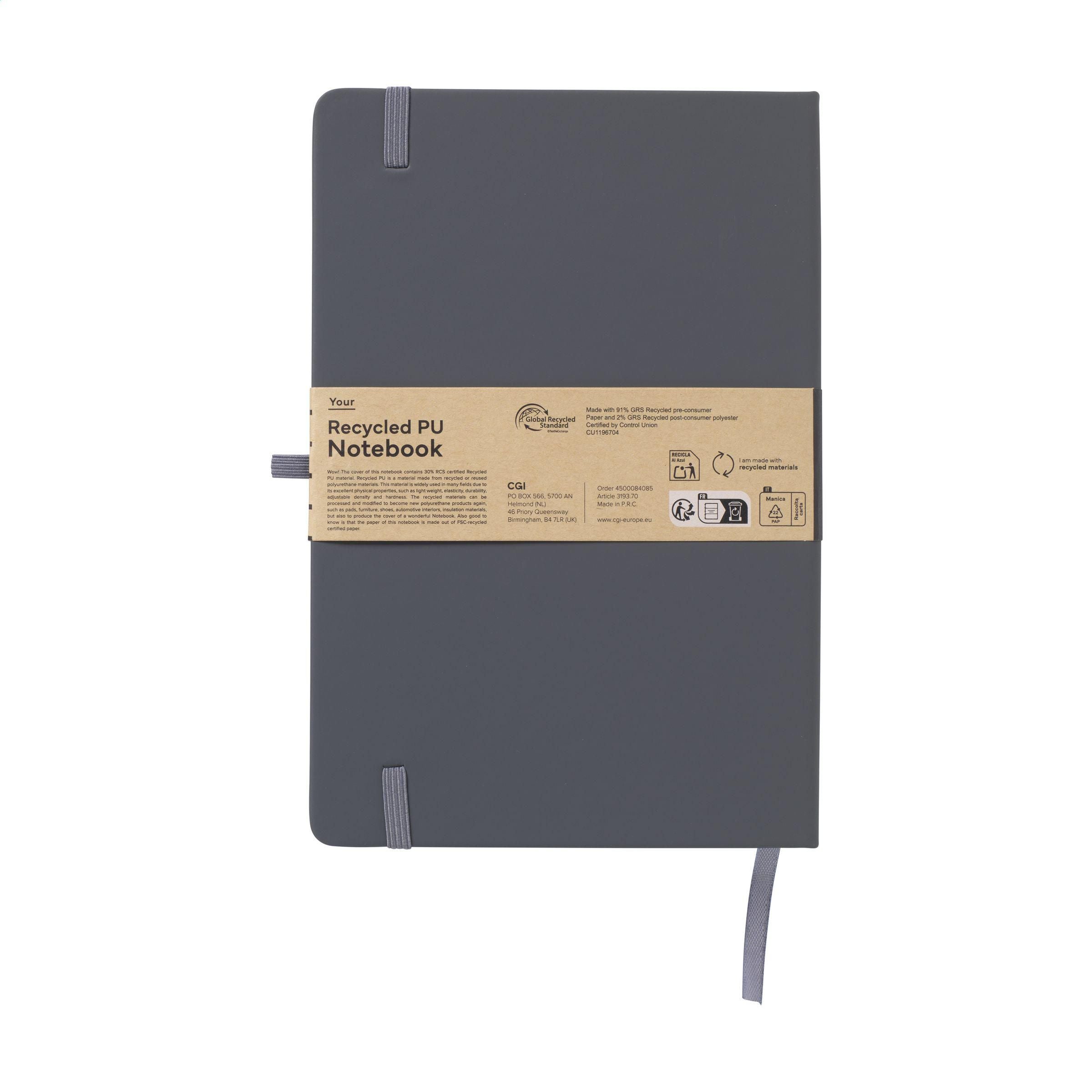 Recycled Grs Pu Paper Notebook A5