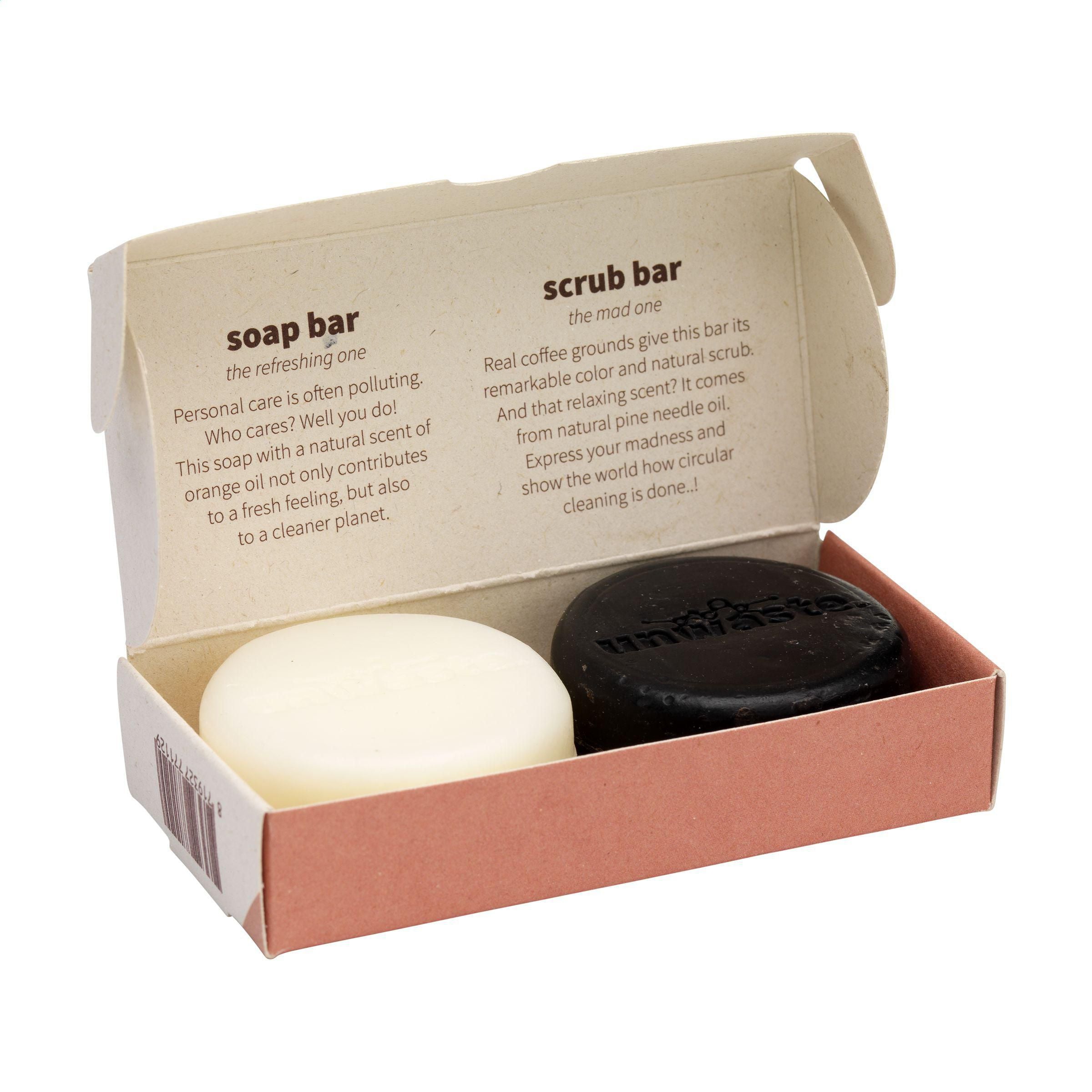 Unwaste Duopack Soap & Scrub Bar