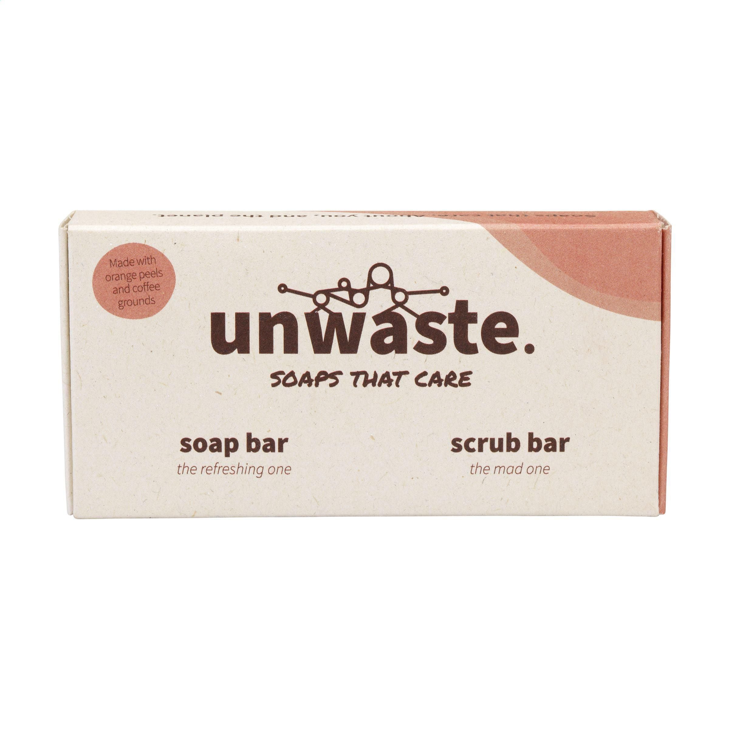 Unwaste Duopack Soap & Scrub Bar