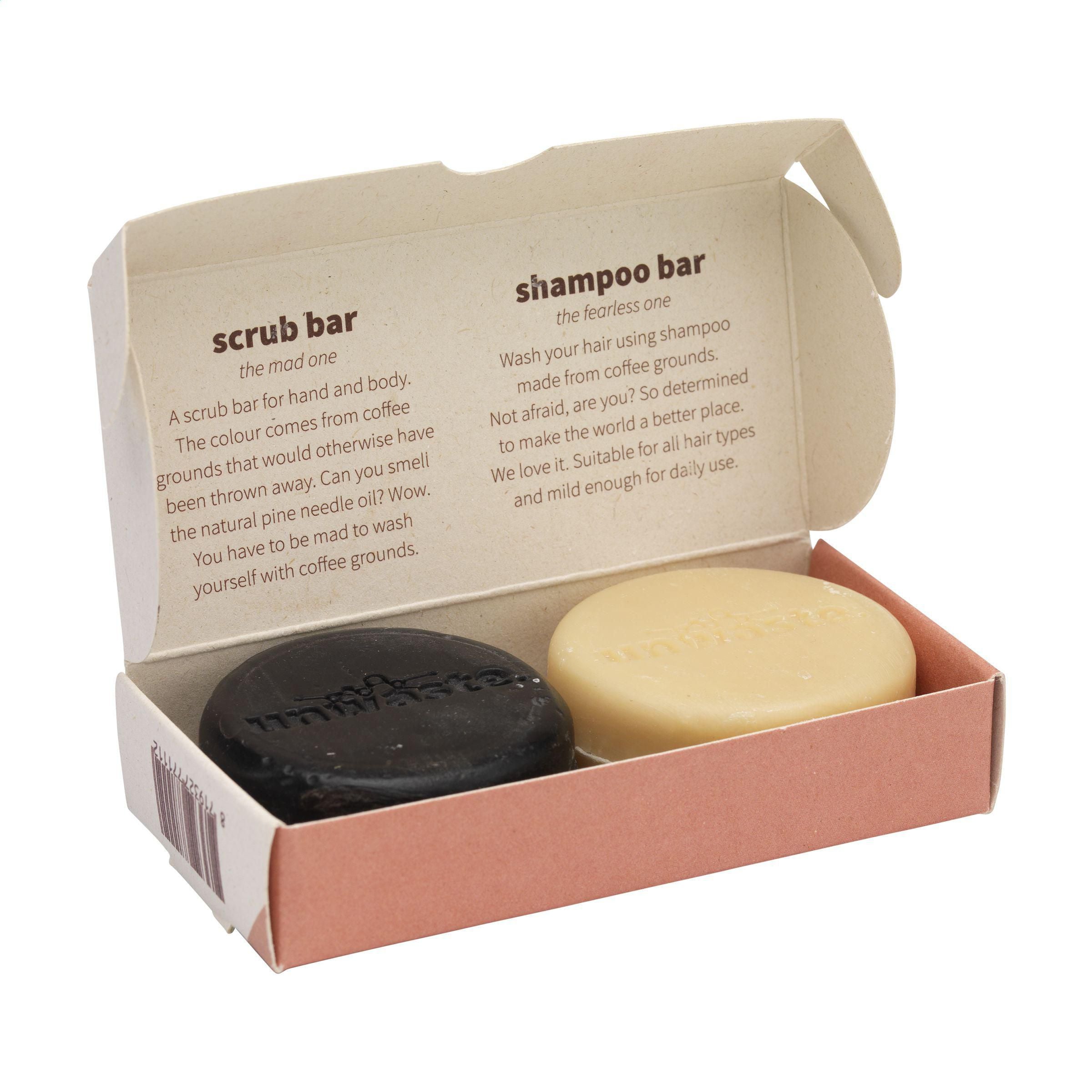 Unwaste Duopack Scrub & Shampoo Bar