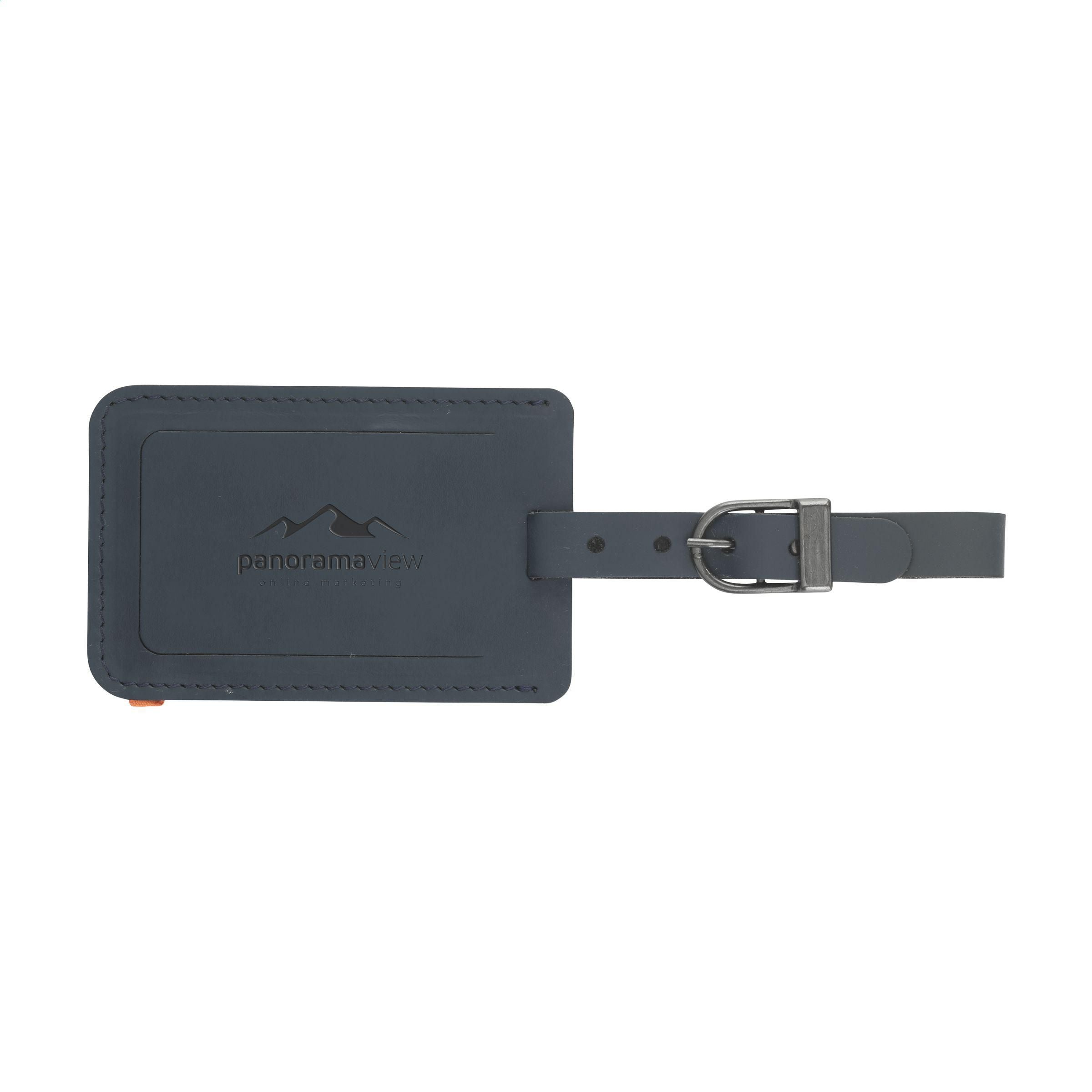 Recycled Leather Luggage Tag