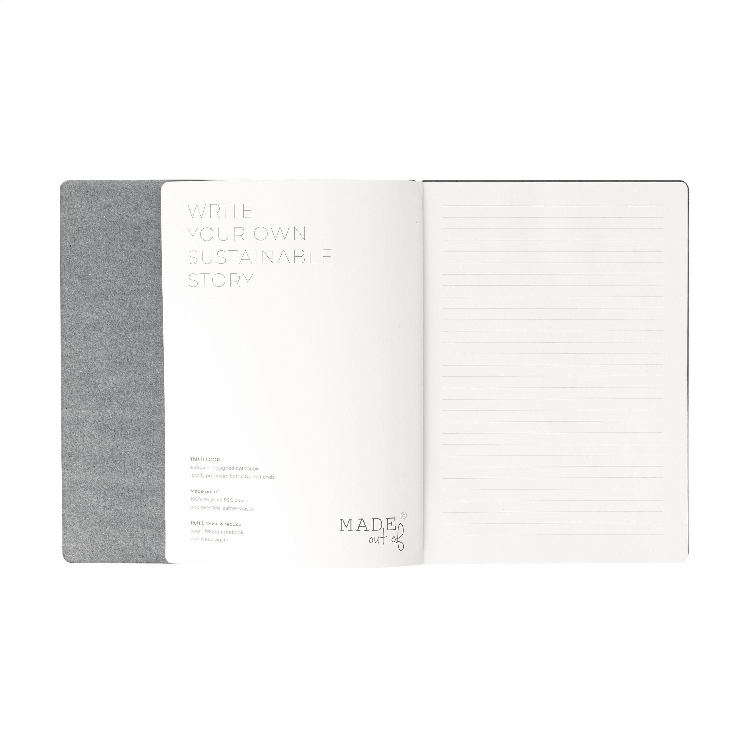 Recycled Textile Refillable Paper Notebook A5