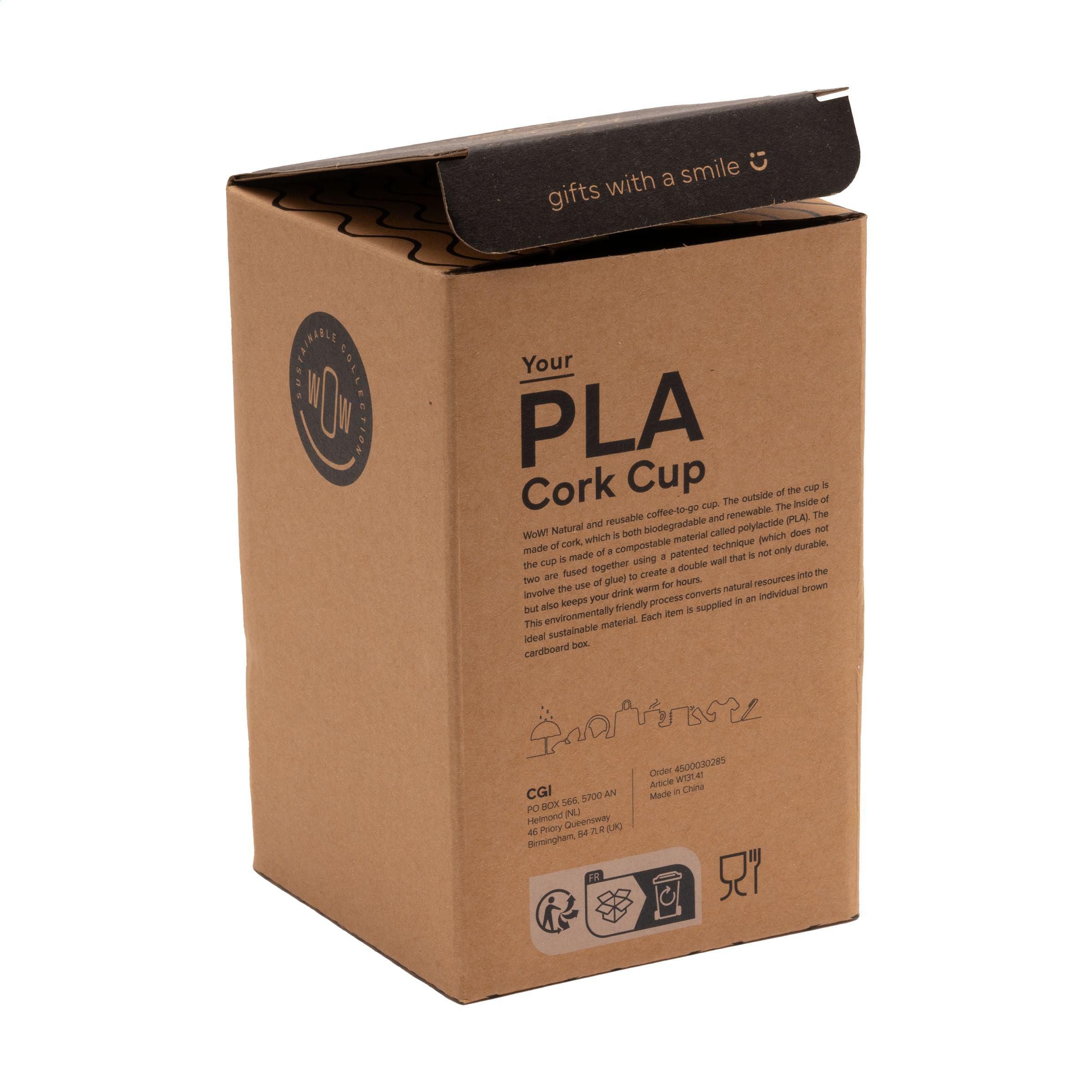 Pla Cork Cup 350 Ml Coffee Cup
