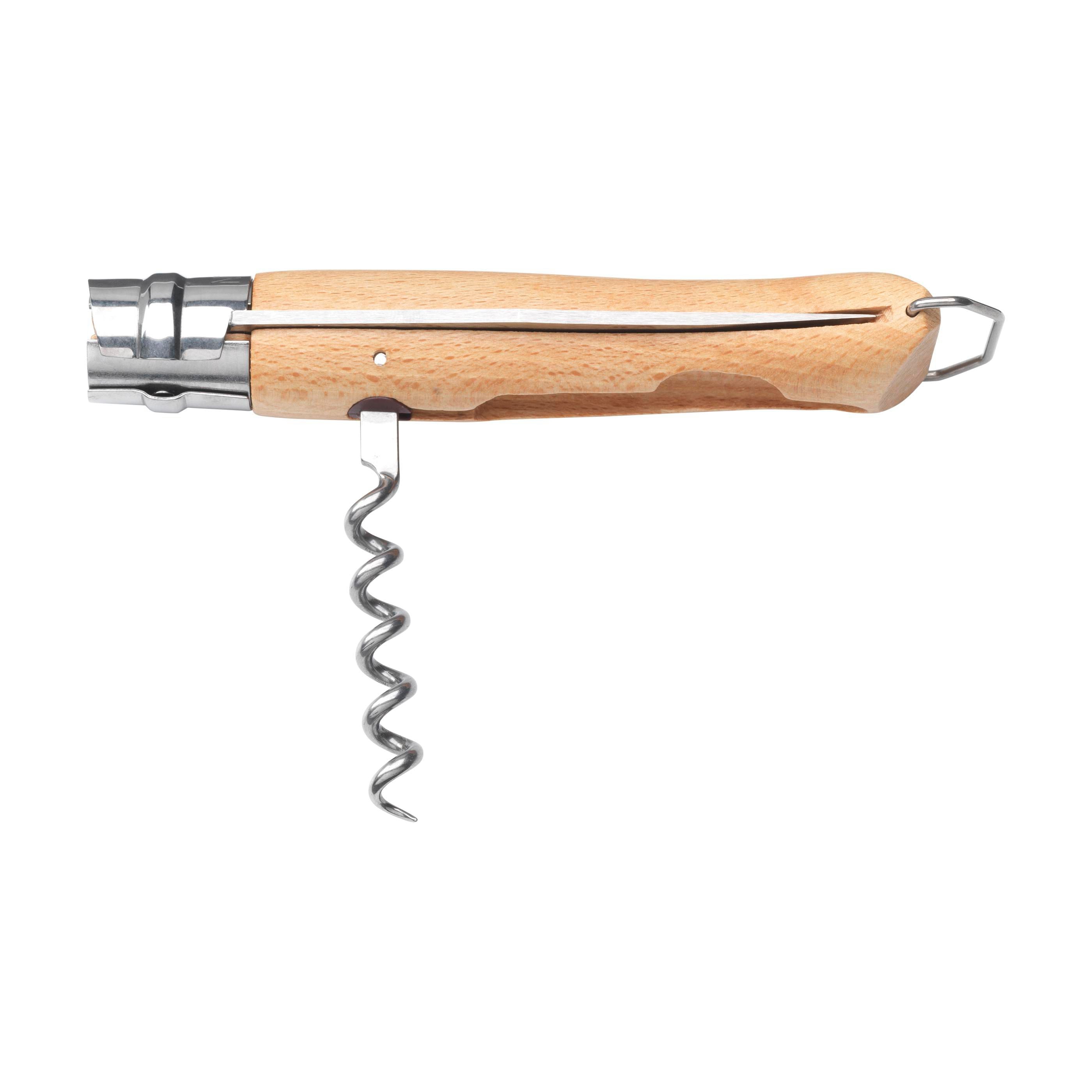 Opinel No 10 Corkscrew Bottle Opener In A Sleeve