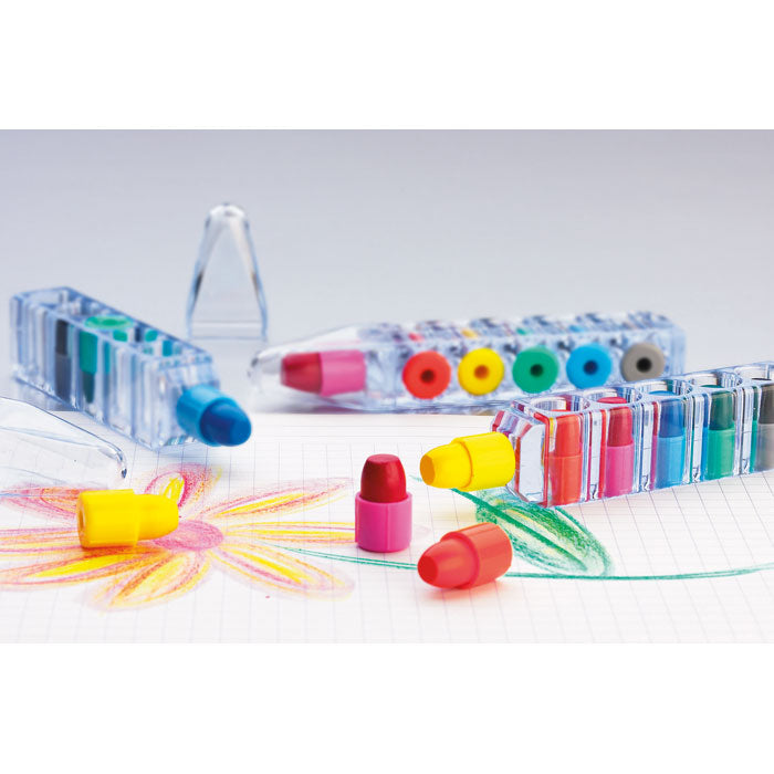 Wax Crayon Set in Pen Shaped Container