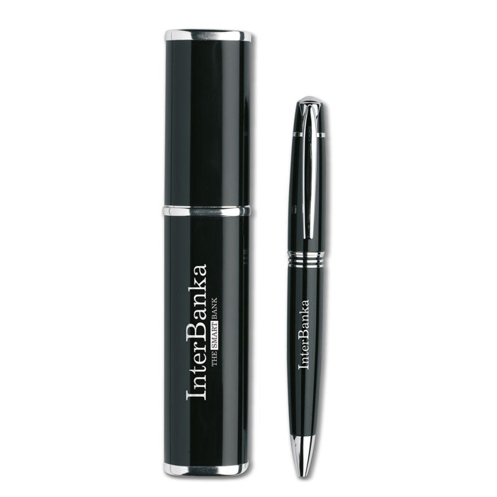 Metal Twist Ball Pen in Aluminium Case
