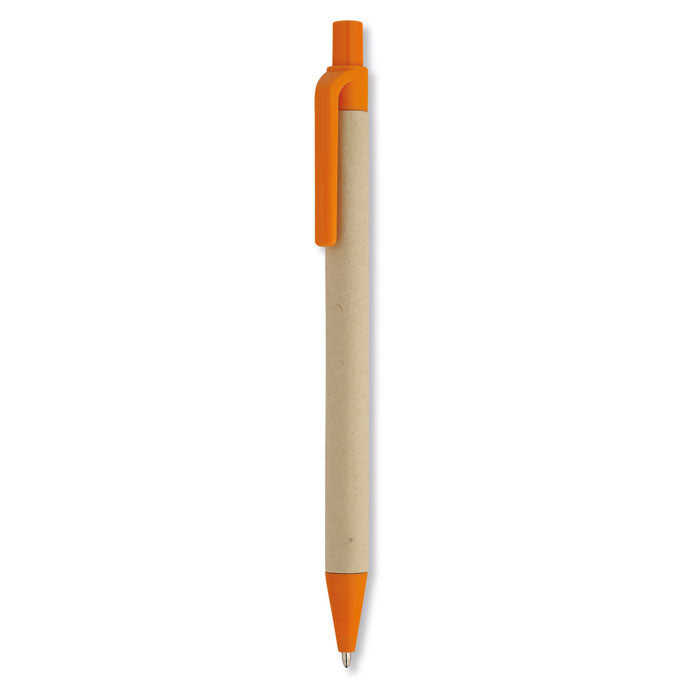 Push Button Ballpoint Pen with Recycled Paper Barrel