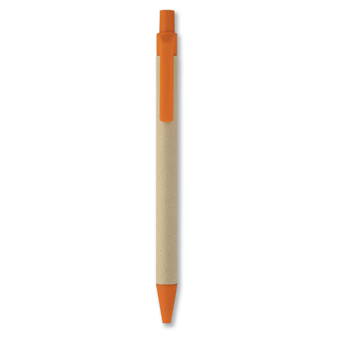 Push Button Ballpoint Pen with Recycled Paper Barrel