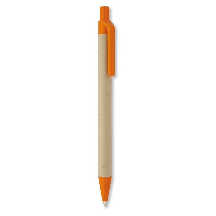 Push Button Ballpoint Pen with Recycled Paper Barrel
