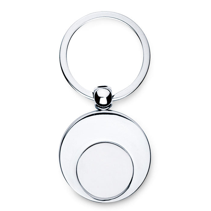 Round Metal Keyring with Trolley Token