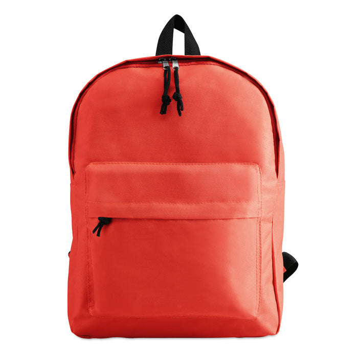 Polyester Backpack with Zipped Outer Pocket