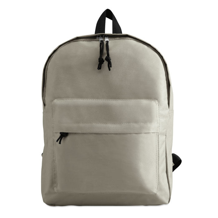 Polyester Backpack with Zipped Outer Pocket