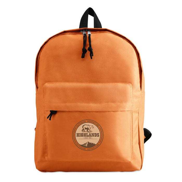 Polyester Backpack with Zipped Outer Pocket