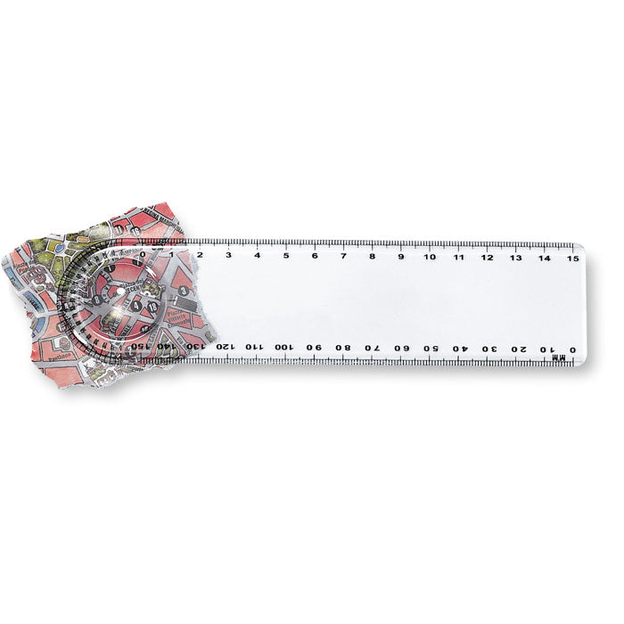 Plastic Ruler with Magnifier