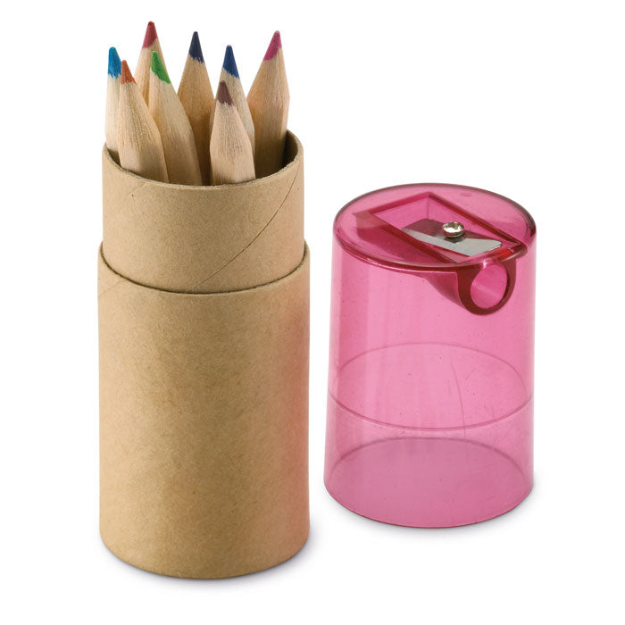 12 Colouring Pencils and Pencil Sharpener